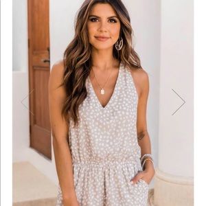 Pink Lily Won’t Break your Heart Spotted Romper